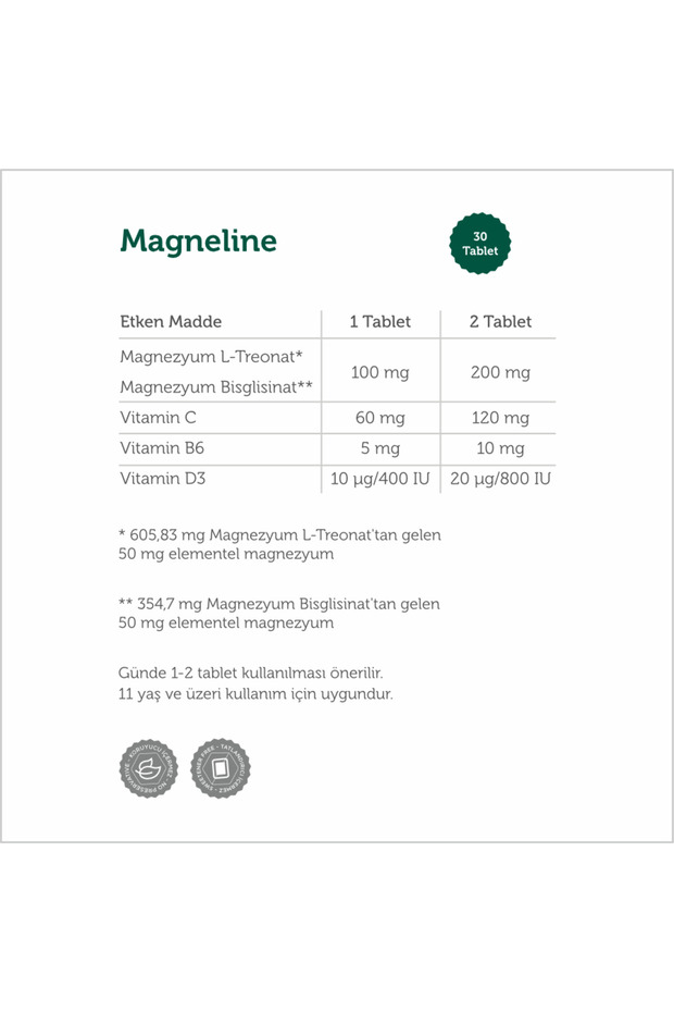 STD Natuwell Magneline Magnezyum Sitrat P5P Vitamin B6 30 Kapsül ( TEKLİDİR ) - 2