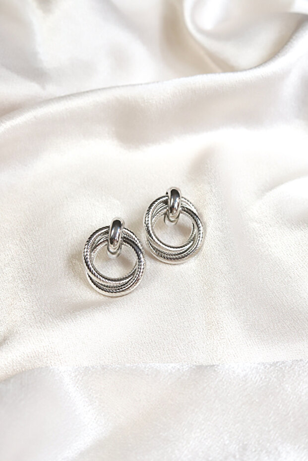 Interlocking Hoop Earrings - 2