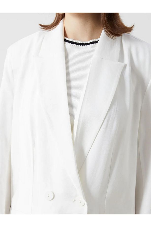 LCW Modest Ekru Kadın Blazer Ceket - 3