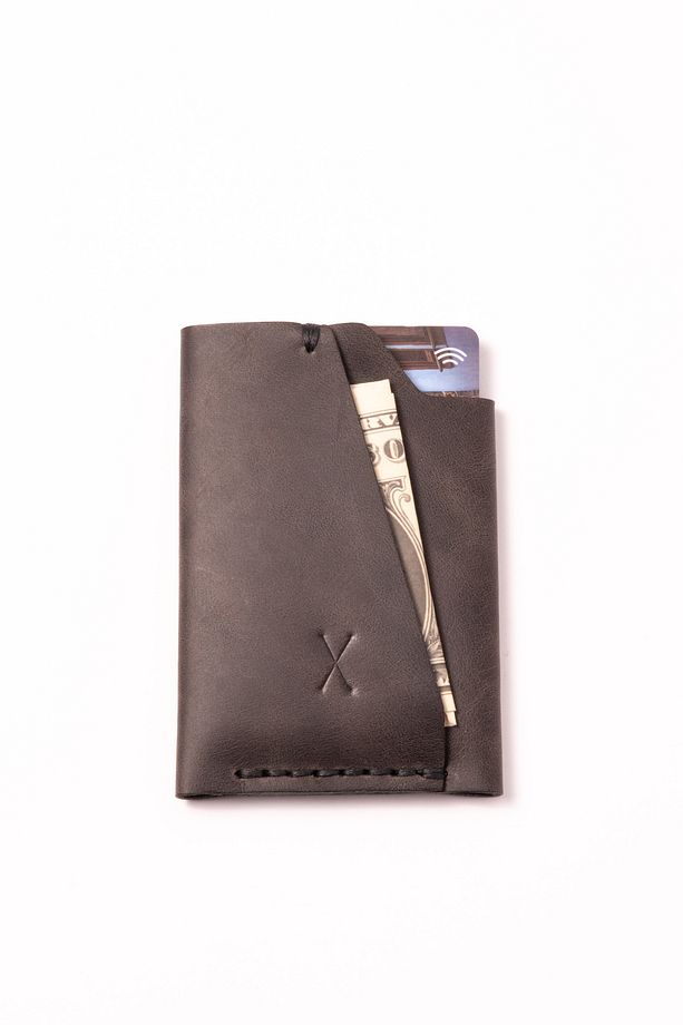 minimal X Urban Kartlık - gerçek deri el yapımı - minimal, şık, pratik - 2