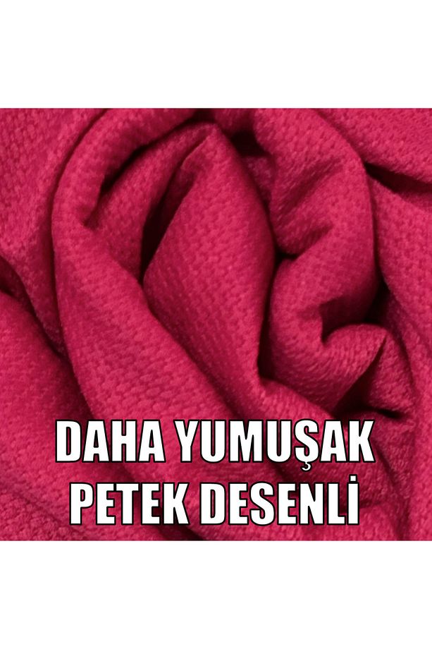 Petek Kumaş 2 Adet Üçlü Çekyat- 2 Adet Tekli Koltuk Kılıfı Seti - 7