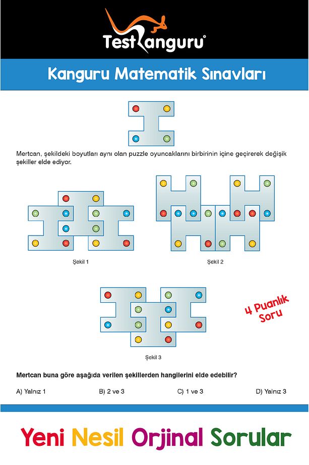 4. Sınıf Zihin Çalıştıran Eğlenceli Kanguru Matematik Soruları - 4