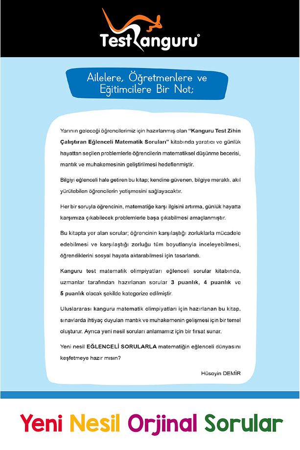 5. Sınıf Zihin Çalıştıran Eğlenceli Kanguru Matematik Soruları - 9