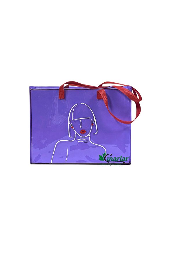 Purple Pvc Printed Beach Bag