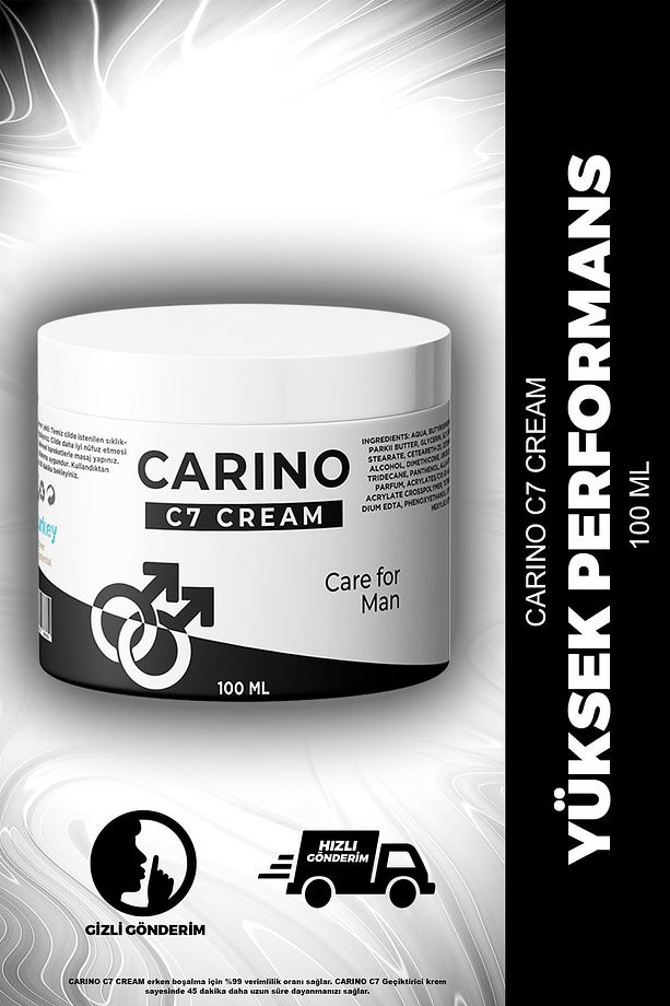 C7 Uzun Deneyim Erkek Kremi 100 ml - Etkili Formül - Long Time - Yüksek - 4