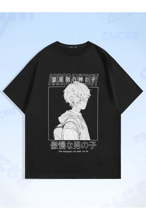 Unisex Stylish Comfortable Oversize Cotton Crew Neck T-Shirt with Special Design Code 34813