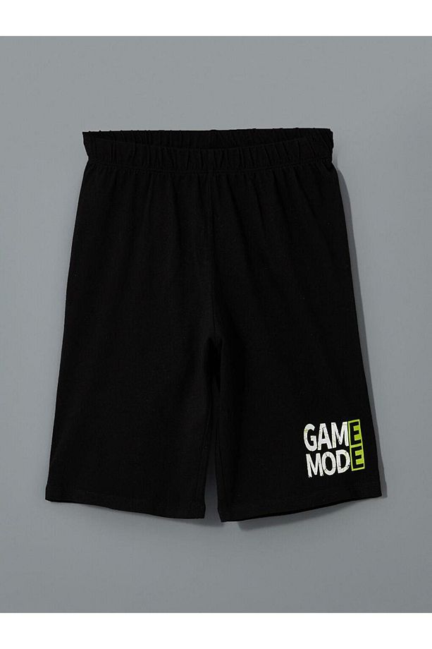 LCW Kids Bisiklet Yaka Erkek Çocuk Şortlu Pijama Takımı - 6