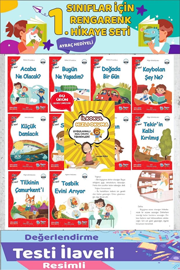 1St Grade Kim Bilir Ne Oldu Story Set (with Quick Read Gift)