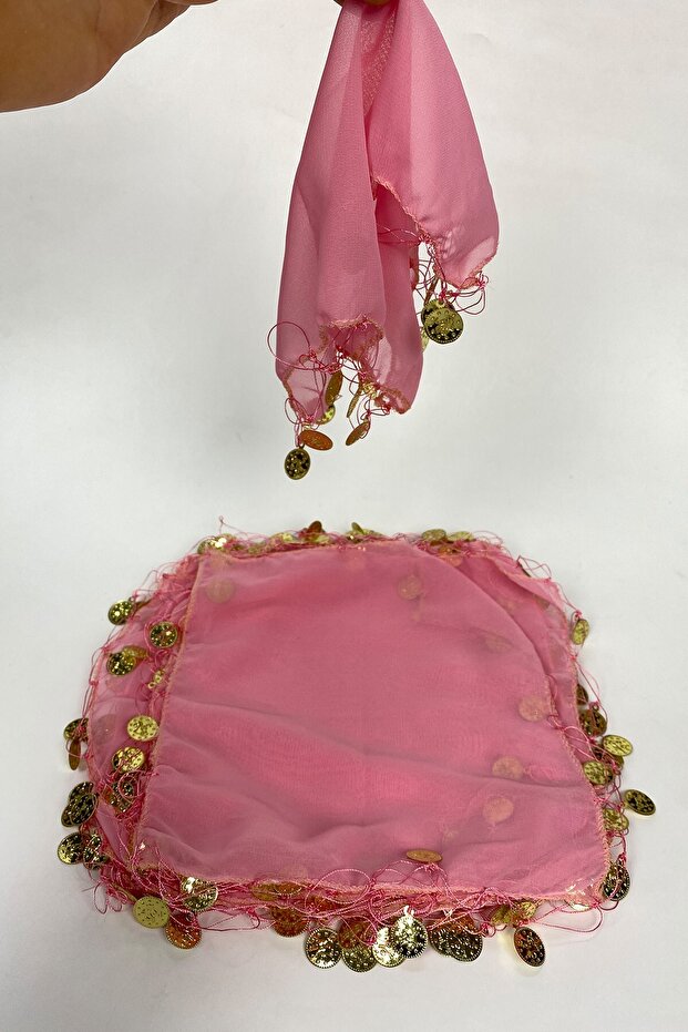 Para Pul İşlemeli Şifon Lüx Halay Mendili 5 Adet - 1