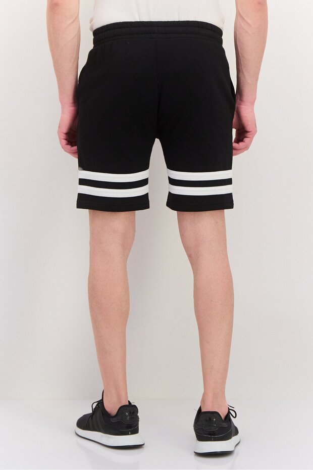 شورت رجالي أساسي بشعار العلامة التجارية، أسود - 2