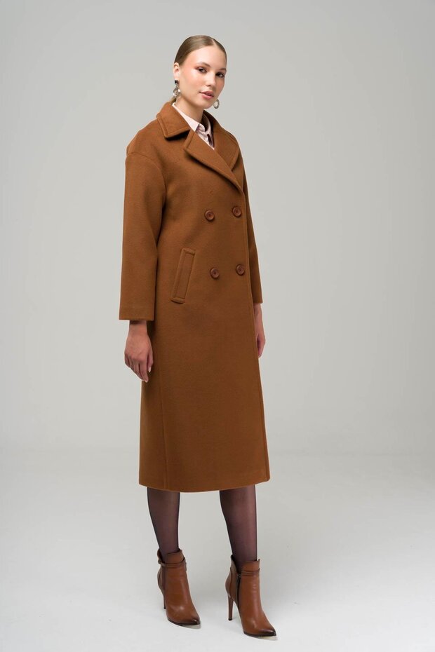 Double Breasted Mid-Length Oversize Coat TABA 3860-Y