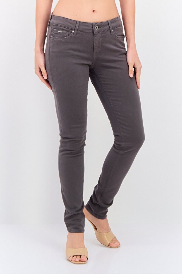 Women Skinny Fit Solid Pant , Dark Grey