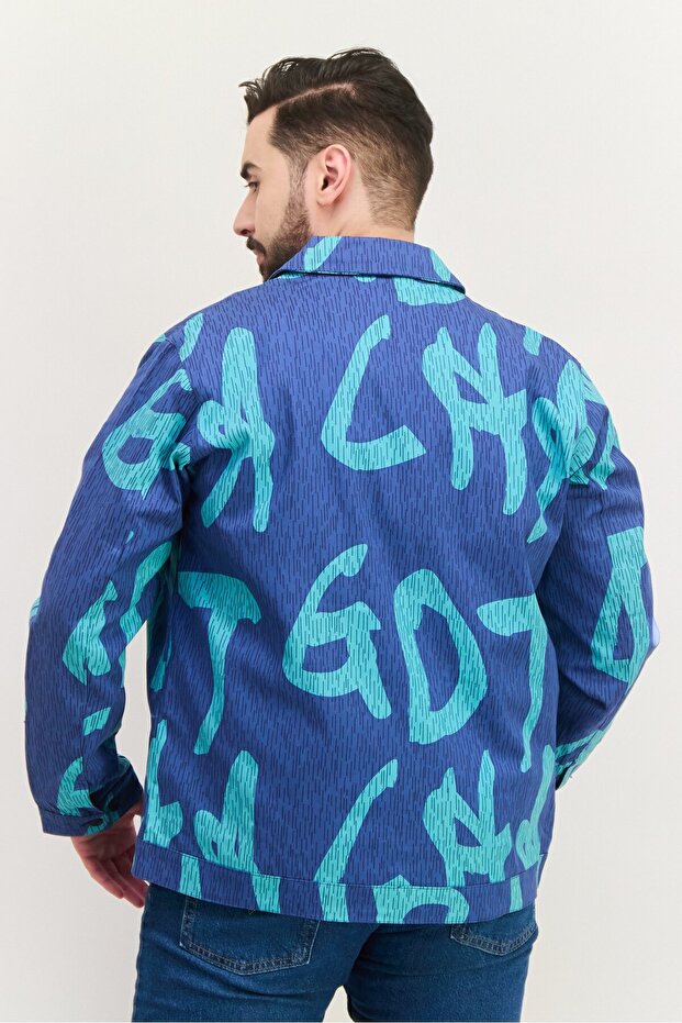 جاكيت وقميص رجالي مطرز، متعدد الألوان - 3