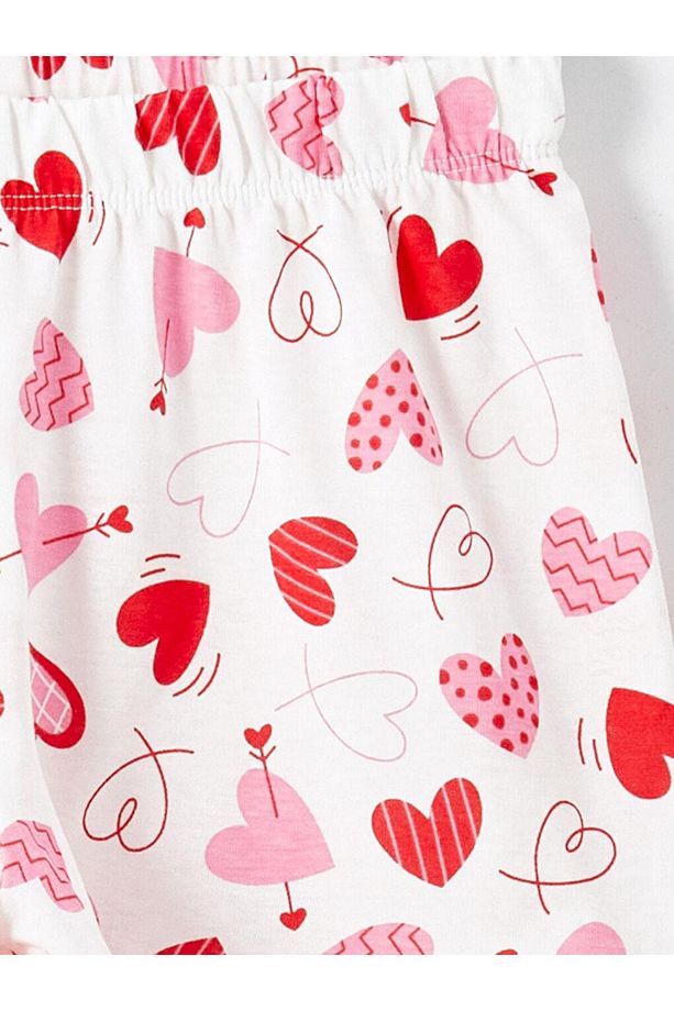 LCW Kids Bisiklet Yaka Kız Çocuk Şortlu Pijama Takımı - 6