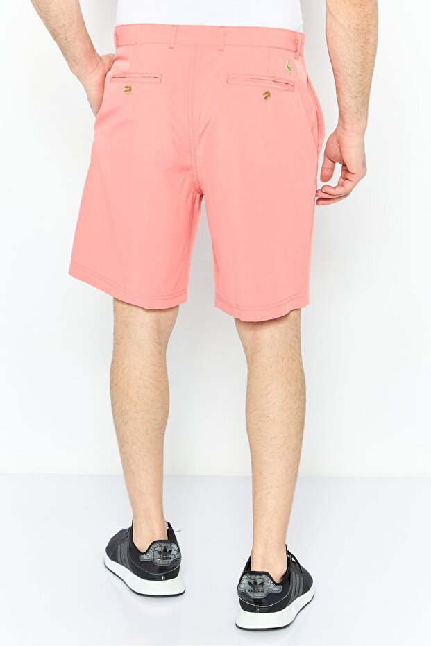 Men Plain Basic Shorts, Coral - 4