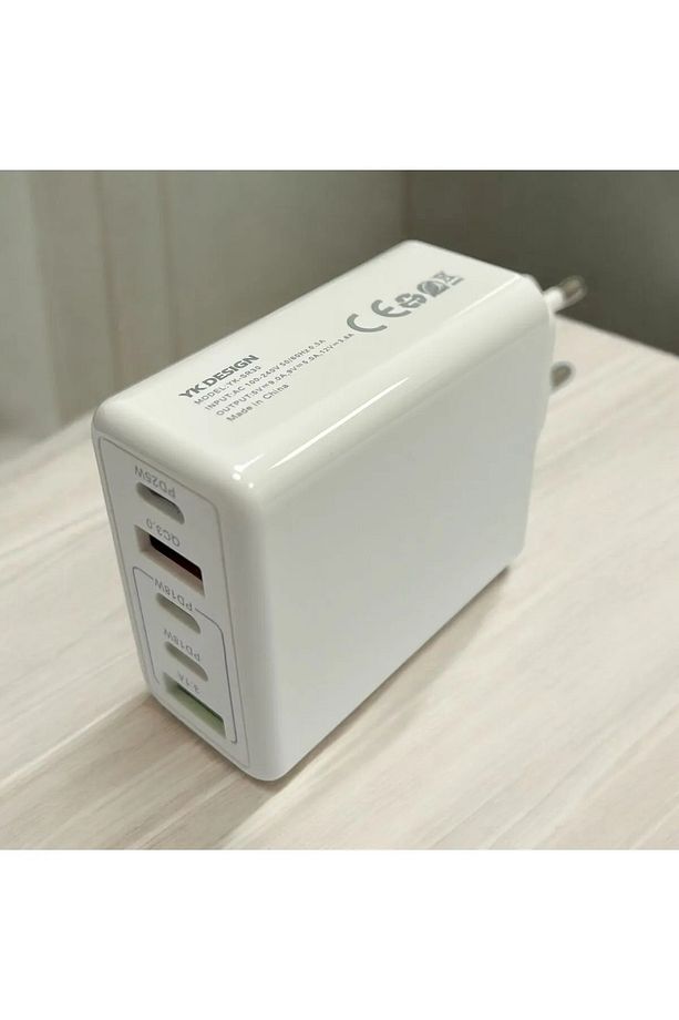5 Port 120 W Hızlı Şarj USB Tip C Şarj PD QC 3.0 USB C Şarj Adaptörü iphone  Samsung Xiaomi - 3