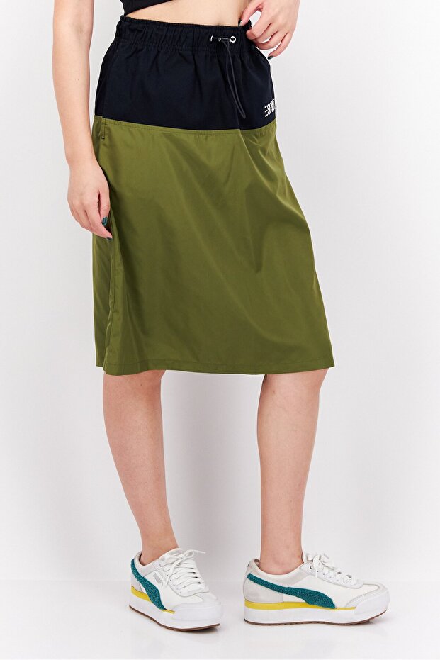 Women Brand Logo Midi Skirt, Black