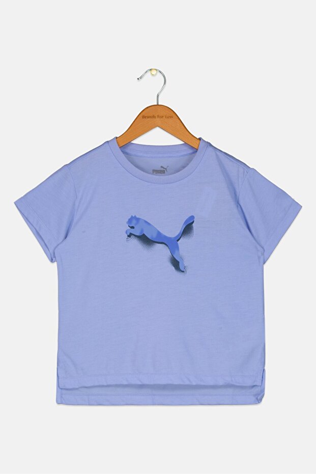 Kids Girl Brand Logo Tee, Lavender