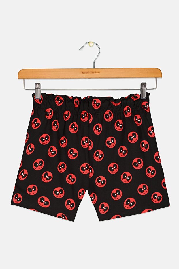 Kids Boy Graphic Print Basic Shorts, Red - 2