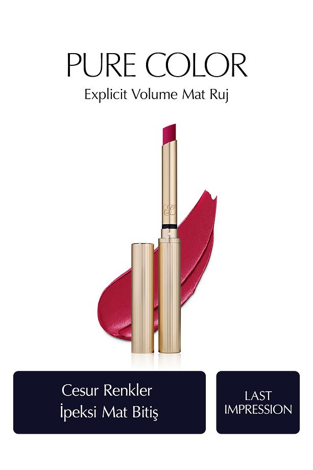 Mat Bitişli Ruj - Pure Color Explicit Volume Mat Ruj - Renk: LAST IMPRESSION - 1