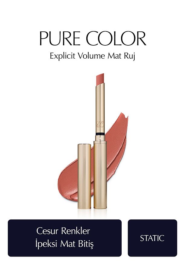 Mat Bitişli Ruj - Pure Color Explicit Volume Mat Ruj - Renk: STATIC - 1