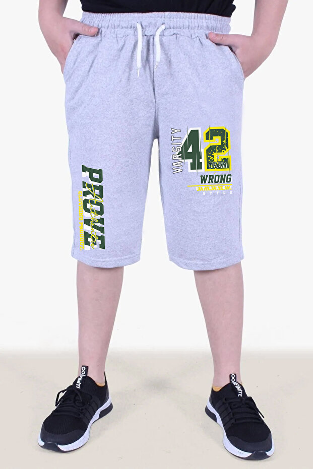 Wrong Printed Boy's Double Pocket Capri - 1