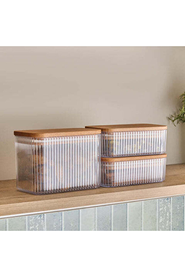 Massimo 3 Piece Storage Container, Clear - 3