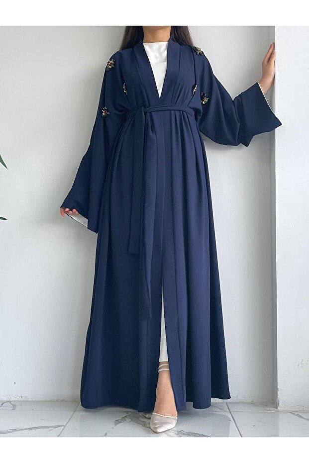 Lacivert Ebrar Abaya - 3