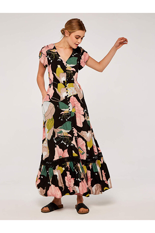 Maxikleid mit Blumenmuster - 2