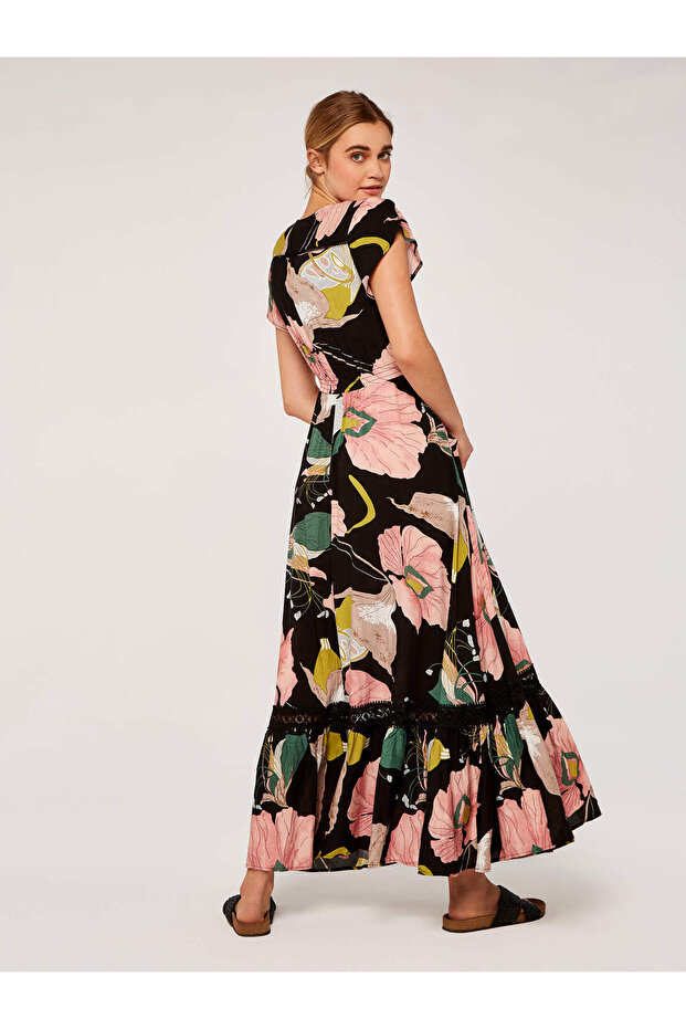 Maxikleid mit Blumenmuster - 1