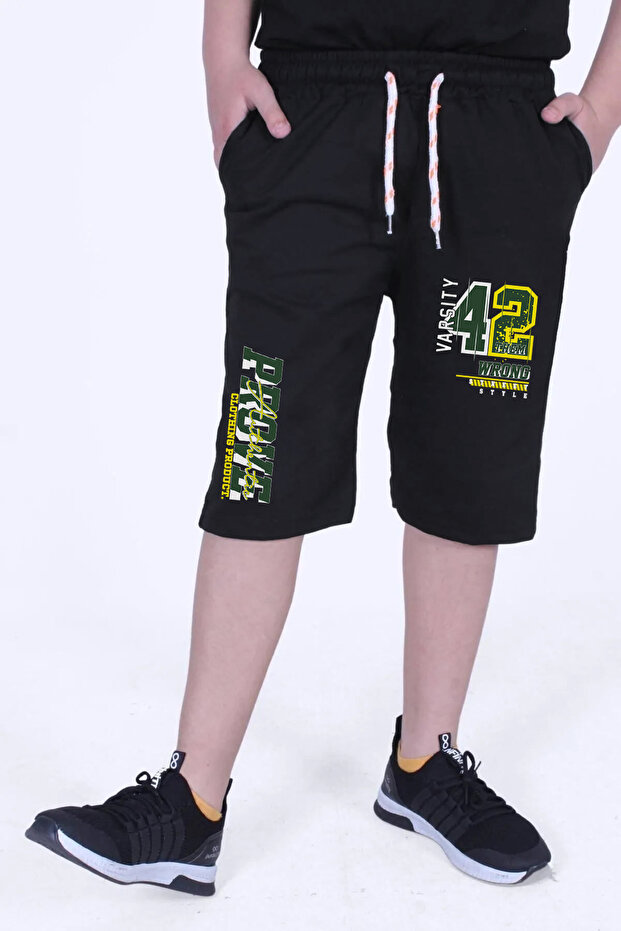 Wrong Printed Boy's Double Pocket Capri - 2