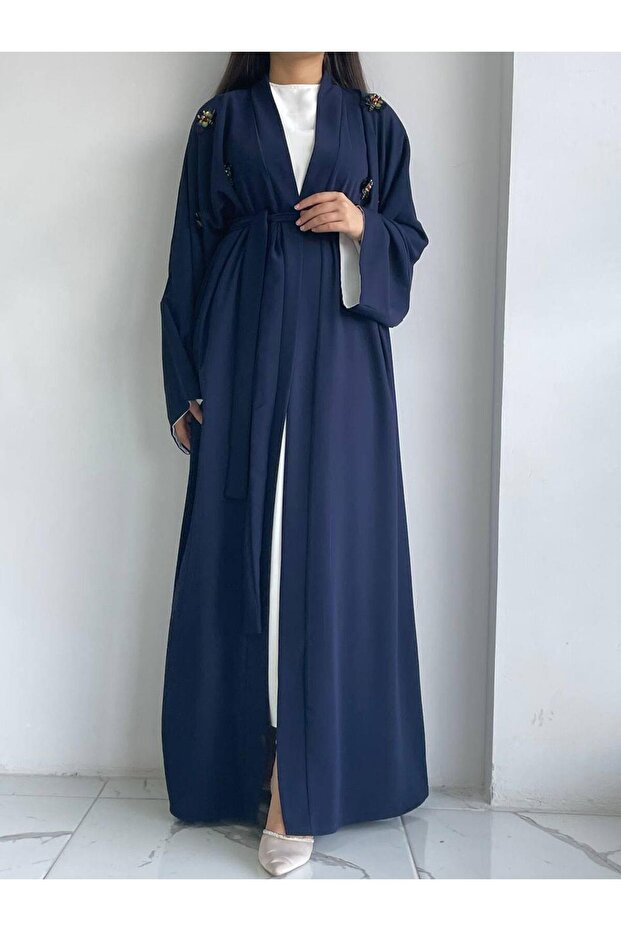 Lacivert Ebrar Abaya - 5