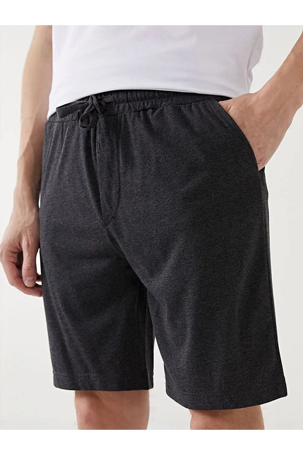 Slim Fit Erkek Pijama Alt Şort - 3