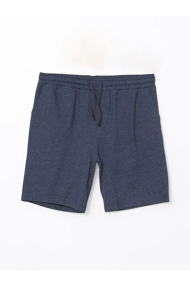 Lacivert Slim Fit Erkek Pijama Alt Şort - 5