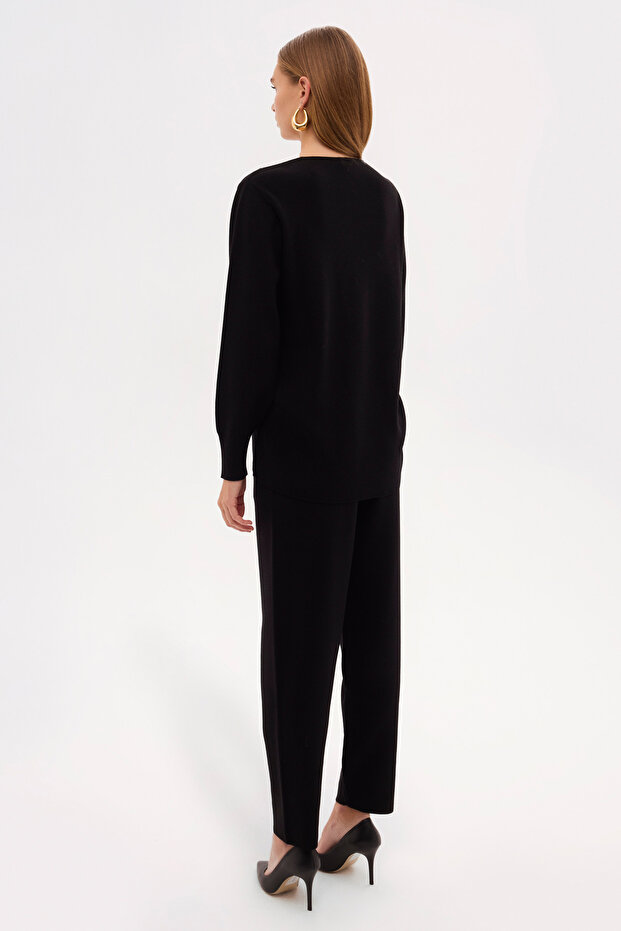 Havuç Form Triko Pantolon - 4