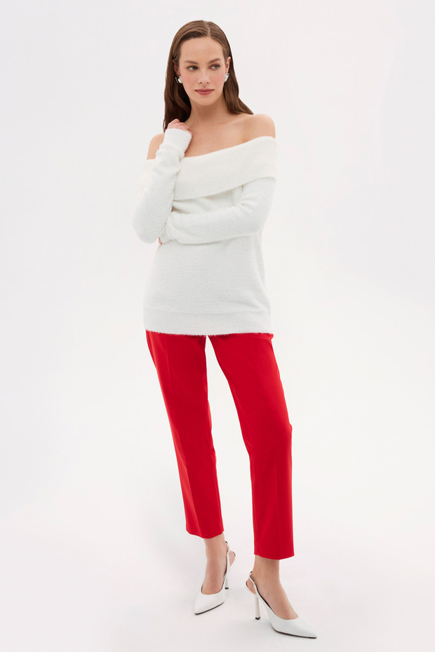 Madonna Yaka Pullu Triko Bluz - 2