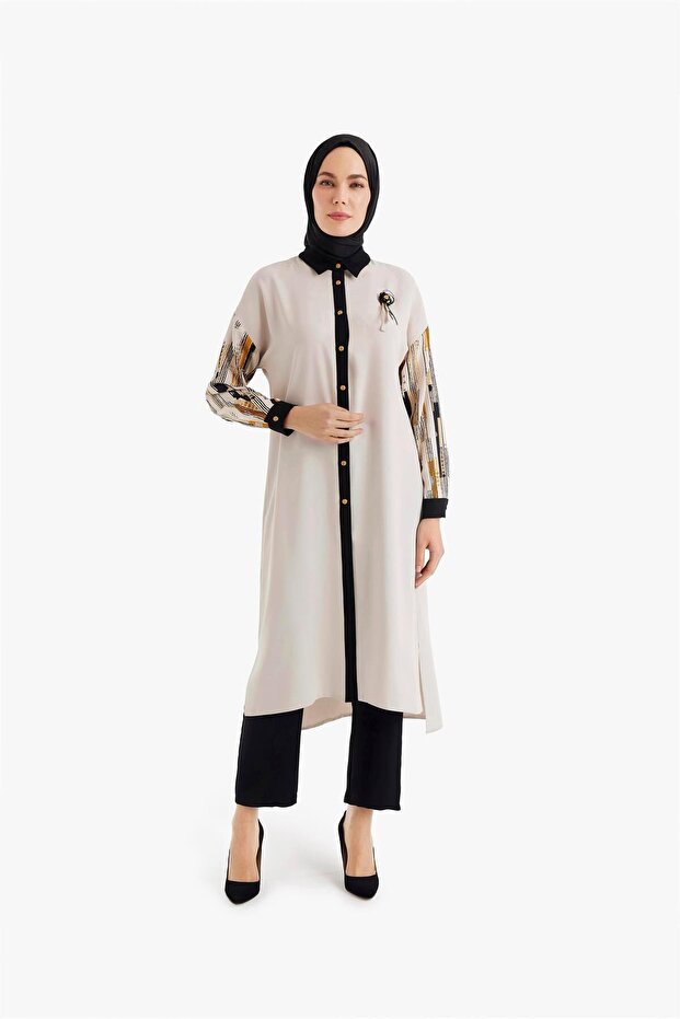 Uzun Desenli Tunik - 1