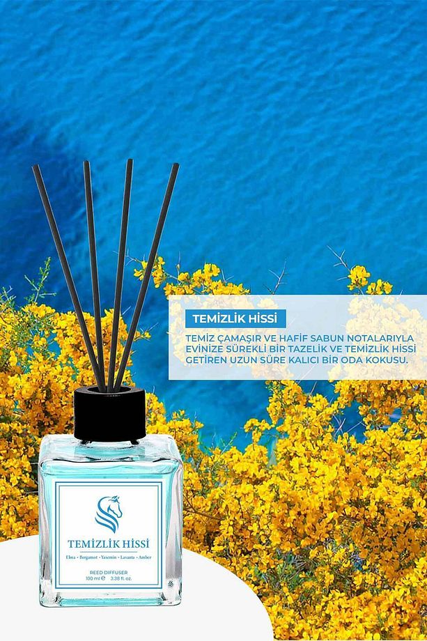 Çiçeksi Temizlik Hissi Çubuklu Oda Kokusu Clean Breeze Reed Diffuser 100ml - 4