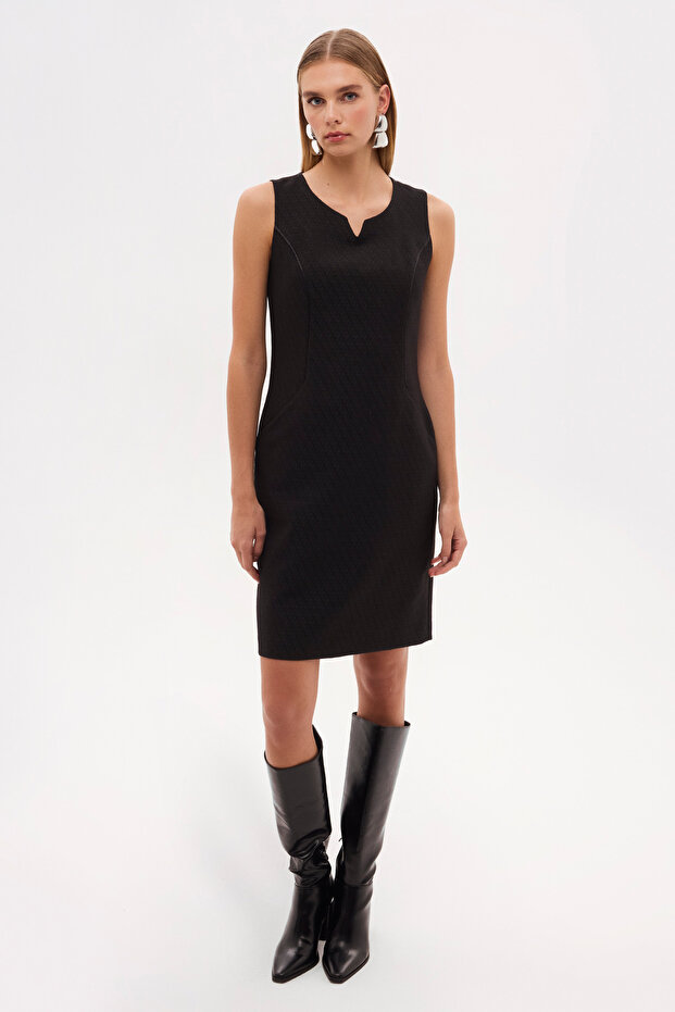 Kuplu Diz Boy Elbise - 2