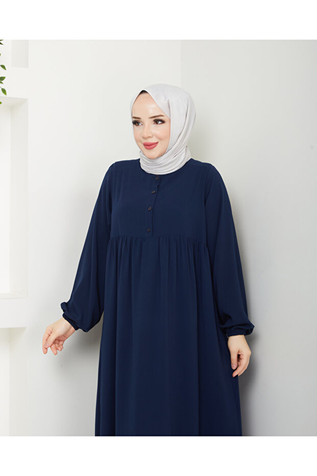 Düğmeli elbise/ferace - 6