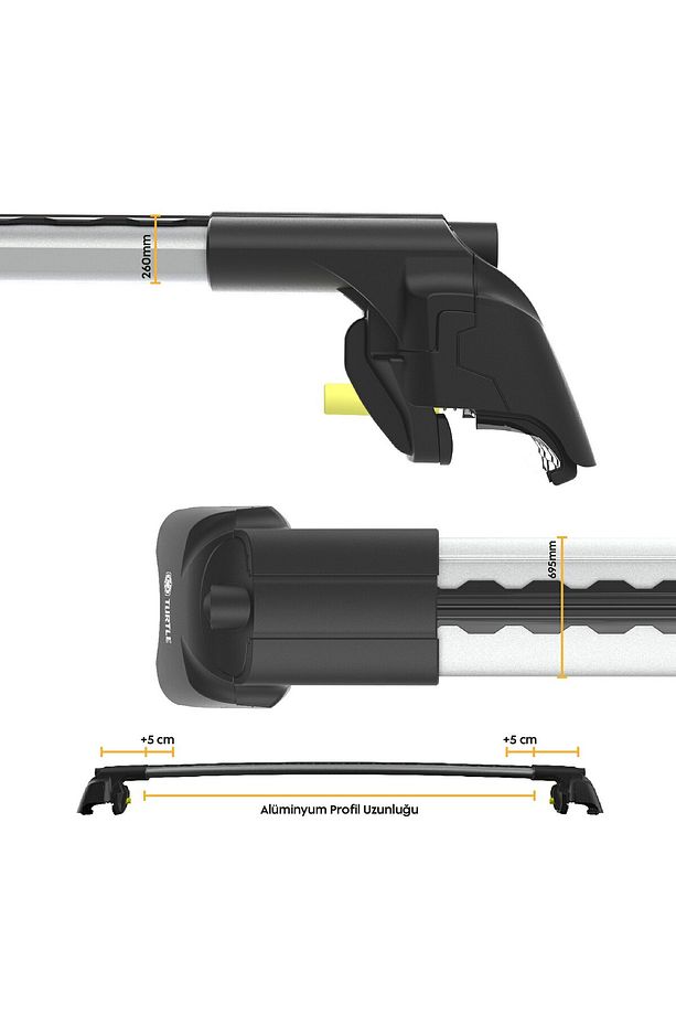 Togg T10X Turtle Air2 Ara Atkı 2023-2024 Arası Uyumlu - Gri - 3
