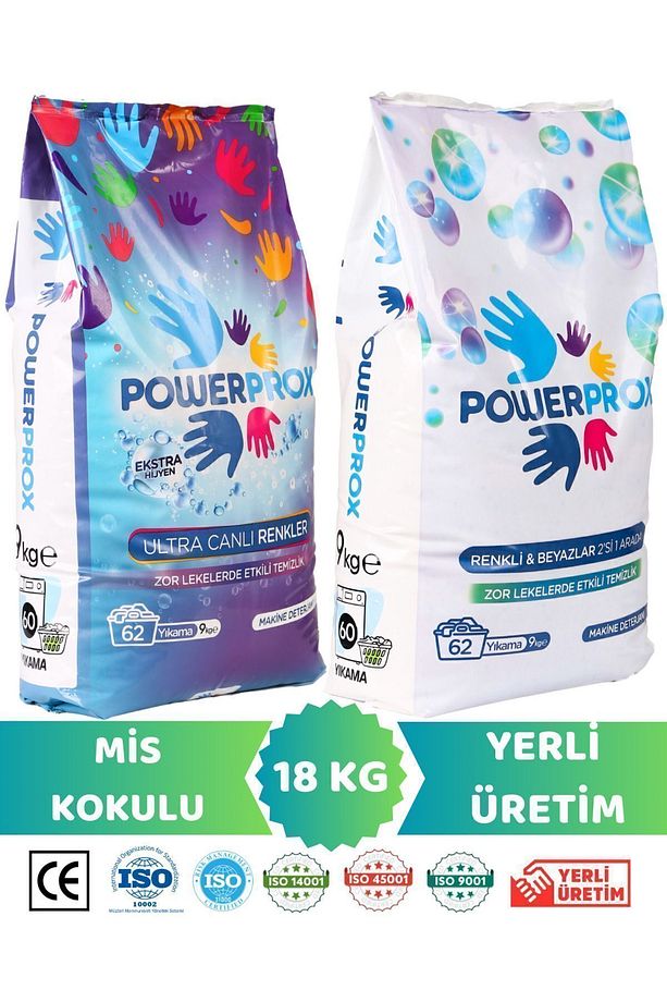 Renkliler Ve Beyazlar 2’si 1 Arada Ultra Canlı Renkler Toz Çamaşır Deterjanı 18 Kg - 1