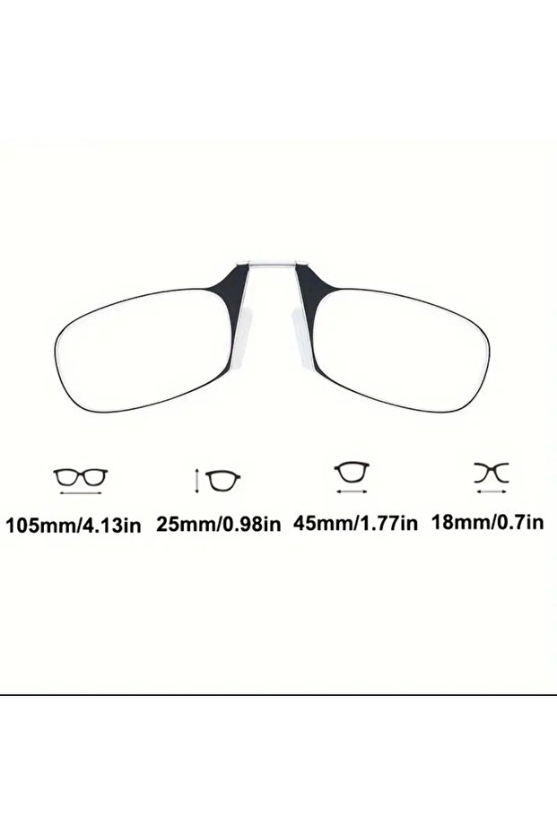 Practical Phone Reading Glasses - Above Nose, Stickable Back +1.50 - 3