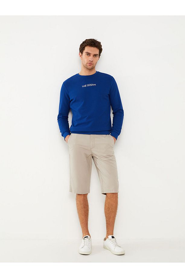 LCWAIKIKI Basic Standart Kalıp Gabardin Erkek Bermuda Şort - 1