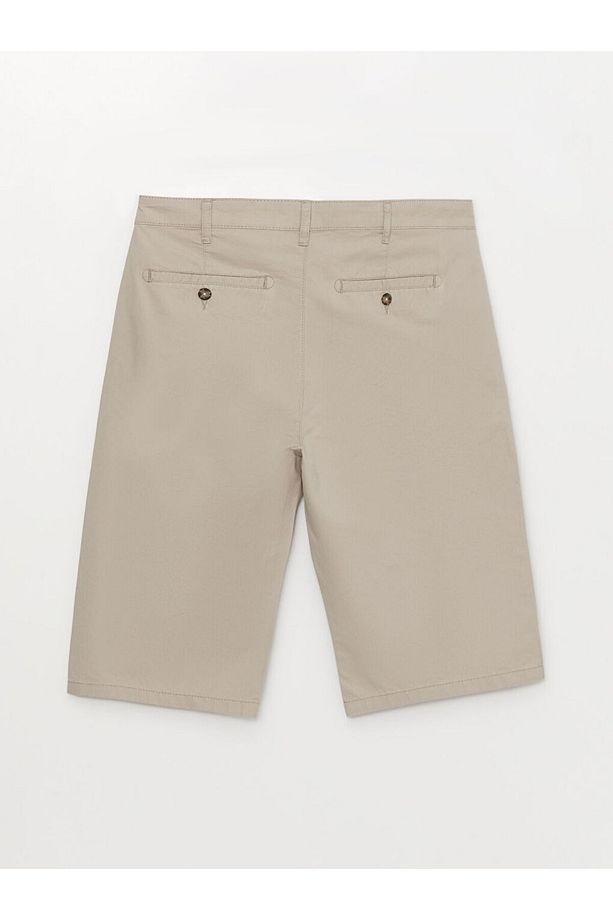 LCWAIKIKI Basic Standart Kalıp Gabardin Erkek Bermuda Şort - 6