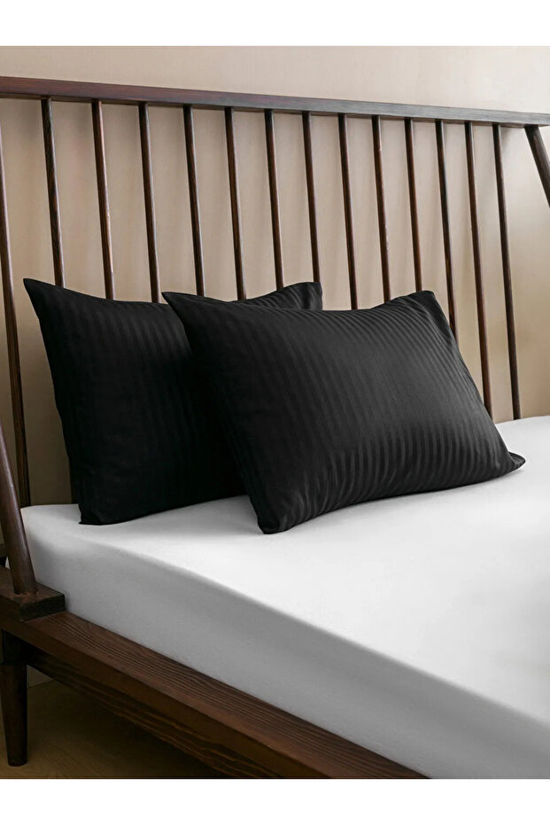 Lcw Home Black Cotton Pillowcases 2 Pcs 50X70 cm