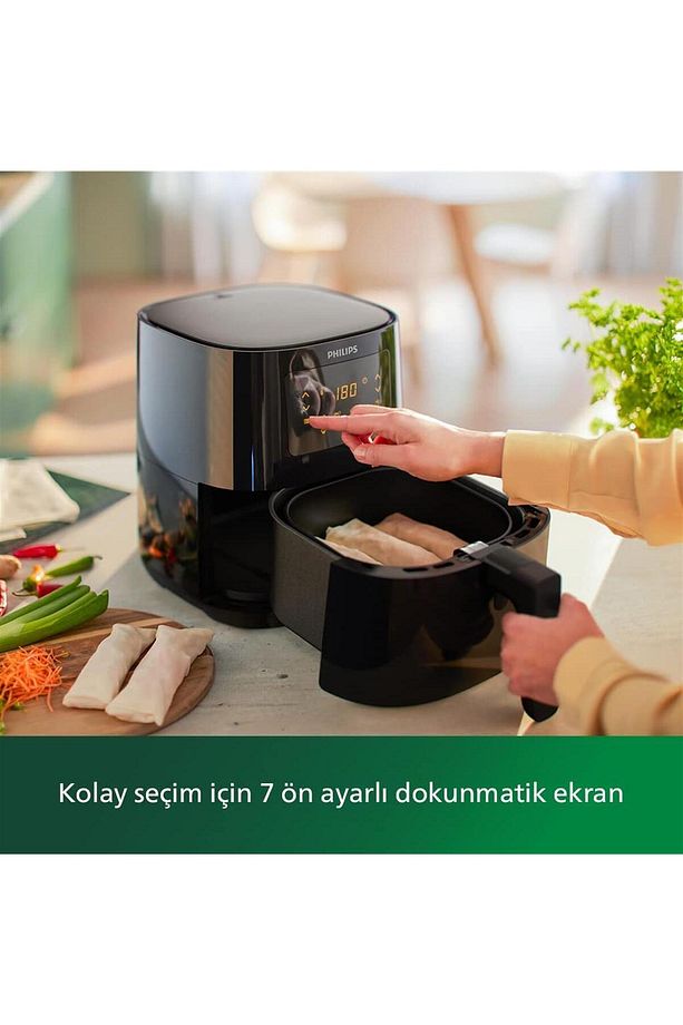 HD9252/90 Airfryer Yağsız Fritöz 13 ü 1 Arada 7 Ön Ayarlı PREMİUM Dokunmatik Siyah - 4