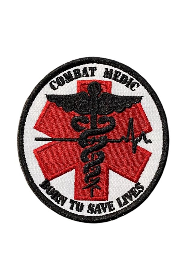 Combat Medic Born To Save Lives Patch Peç Nakış 8 X 9 Cm - 1