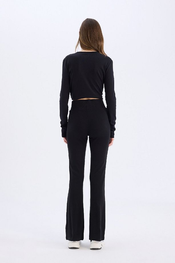 Coool Flare Fit Esnek Belli İspanyol Paça Ribana Pantolon E0628AX25SP - 6