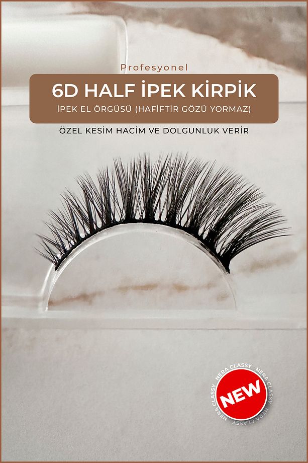 6D Doğal İpek Takma Kirpik - Özel Kesim Doğal Ve Hafif Kirpik - Takma Kirpik (HAFİFTİR GÖZÜ YORMAZ) - 1